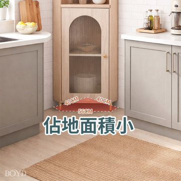 BOYD【現貨】轉角收納櫃 40x40x180cm｜長虹玻璃展示櫃｜小空間角落櫃 客廳廚房收納 D463  