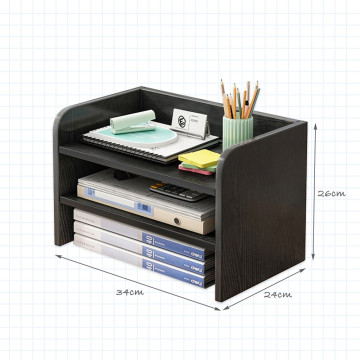 特價商品【寶德家居】三層桌上置物書櫃架34×24×26cm（D00293）桌上型收納 桌上置物櫃 層櫃 書櫃 層櫃