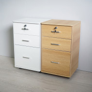 特價出清【寶德家居】北歐簡約風帶輪滑軌三抽屜置物收納櫃40公分 D00441｜收納櫃 抽屜櫃 滑輪櫃 置物櫃 移動櫃 鑰匙抽屜櫃